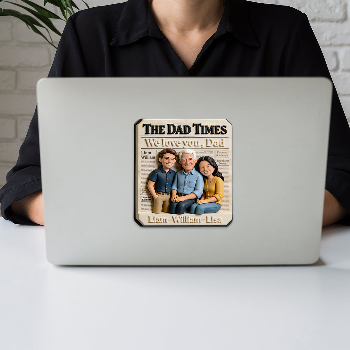 Father's Day Gifts, The Dad Times - Personalized Father Magnet