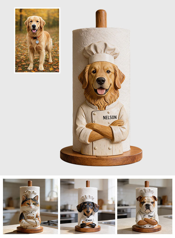 Kitchen Boss - Personalized Dog Paper Towel Stand