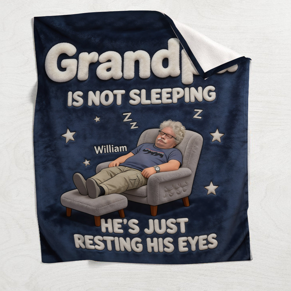 Dad Is Not Sleeping - Personalized Father Blanket