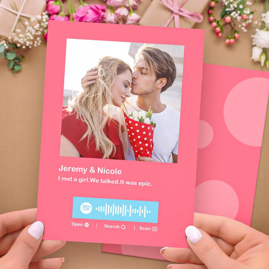 Any Spotify Code - Personalized Couple Spotify Greeting Card