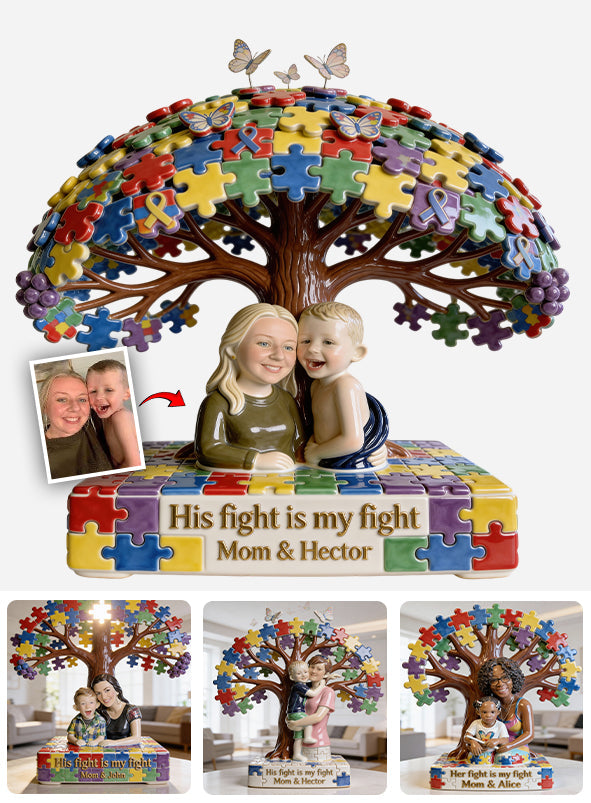 Autism Mom - Personalized Autism Awareness Custom Shaped Acrylic Plaque
