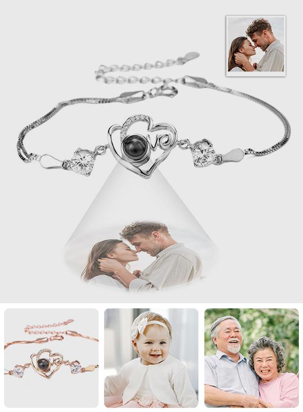 Personalized Heart-shaped Love Projection Charm