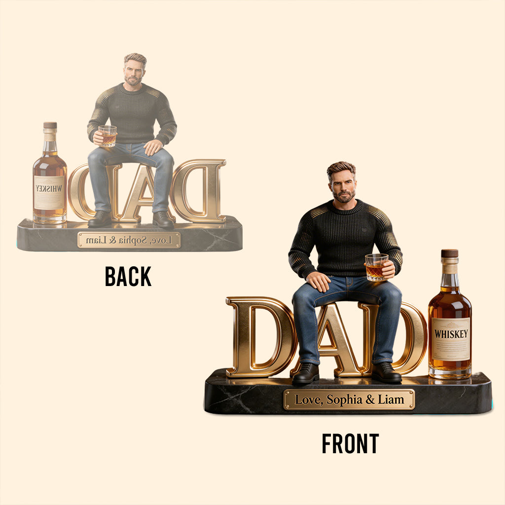 Custom Any Photo, Best Gift For Dad & Grandpa - Personalized Father Custom Shaped Acrylic Plaque