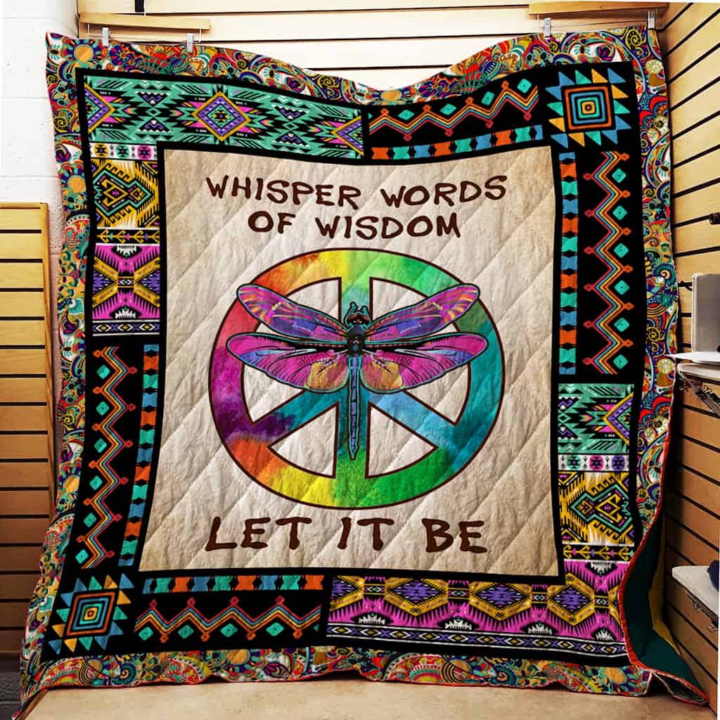 Autism Dragonfly Let It Be Perfect Gifts For Dragonfly Lovers - Autism Awareness Quilt 0921