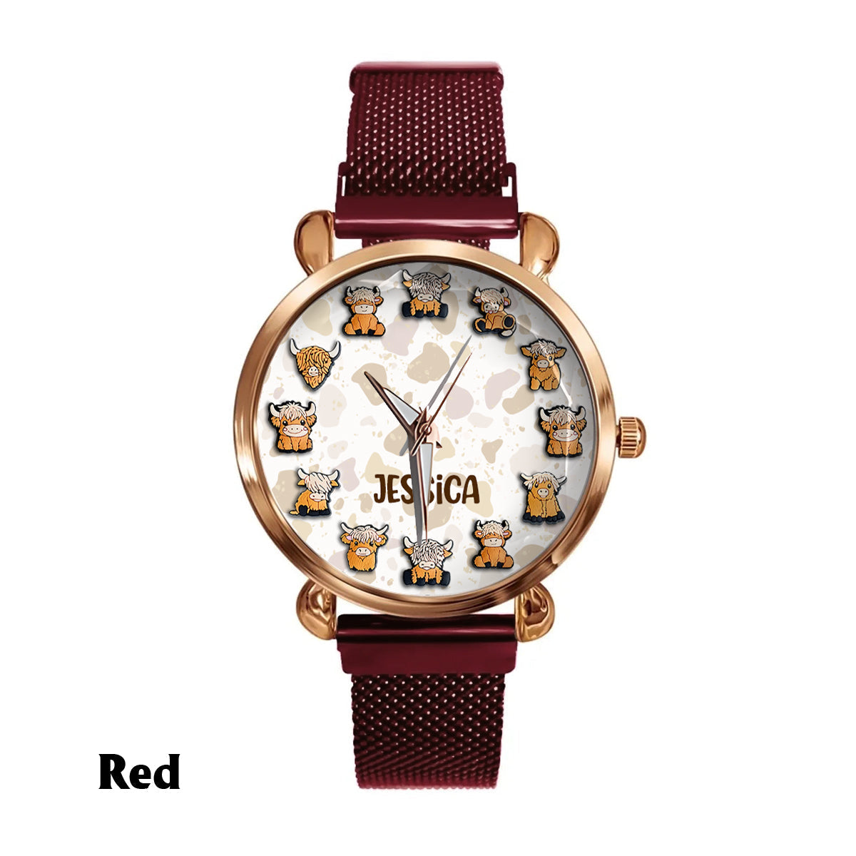 Just A Girl Who Loves Highland Cow - Personalized Highland Cow Women Hand Watch