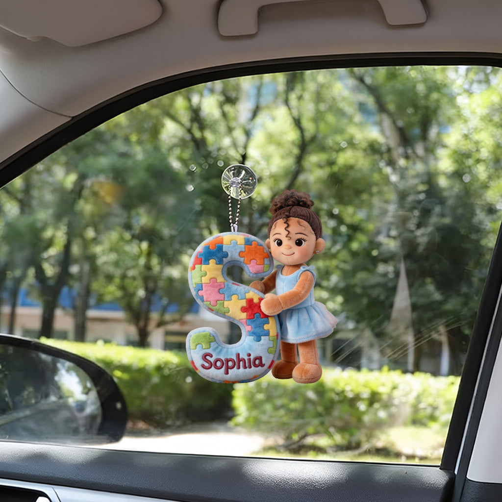 Autism Awareness Alphabet - Personalized Autism Awareness Plush Keychain