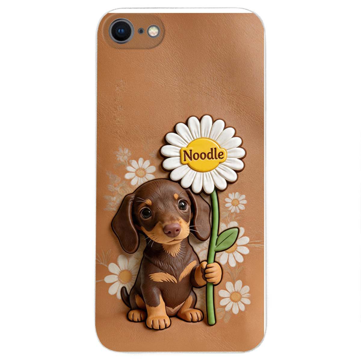 Custom Any Photo - Personalized Dog 3D Embossed Leather Phone Case