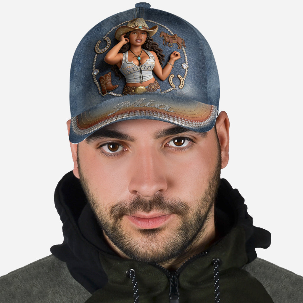 Custom Any Photo - Personalized Cowgirl Classic Cap