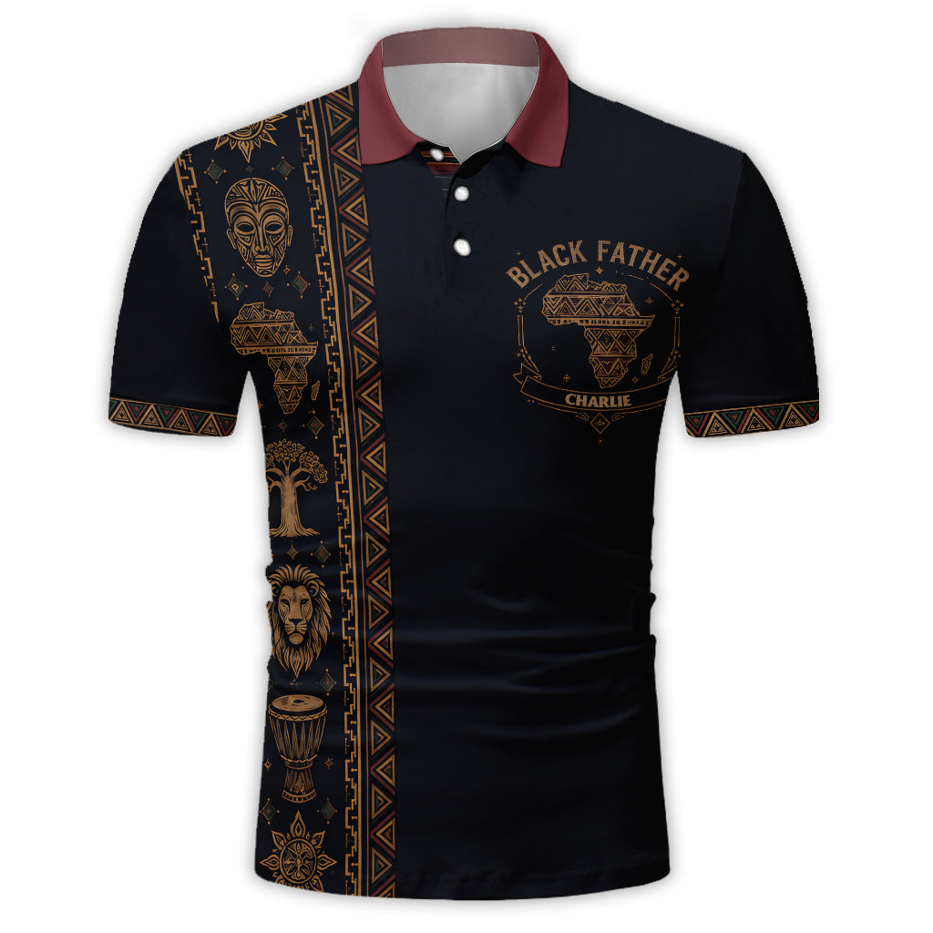 Black Dad Pride - Personalized Father Polo Shirt