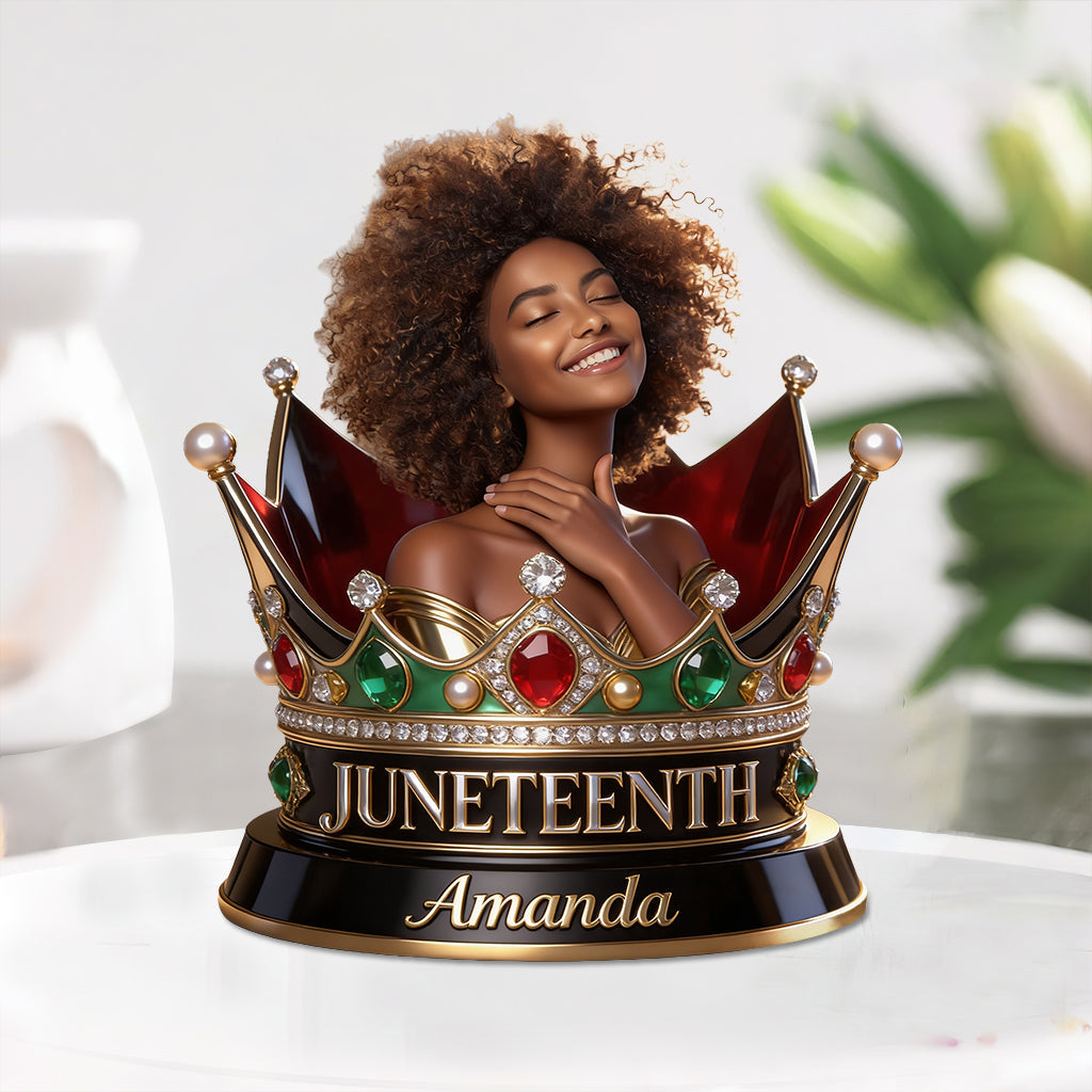 Juneteenth Custom From Photo - Personalized Juneteenth Custom Shaped Acrylic Plaque