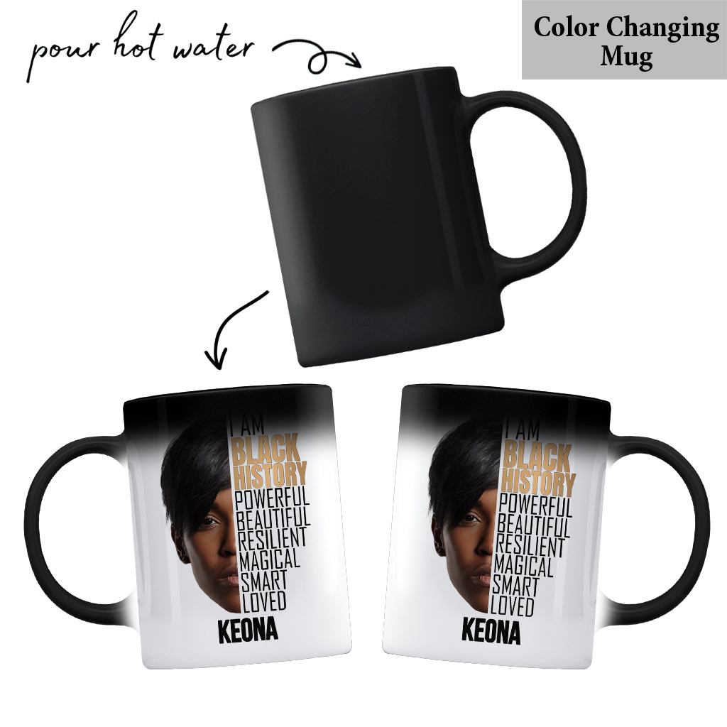 I Am Black History Photo Custom - Personalized African American Mug