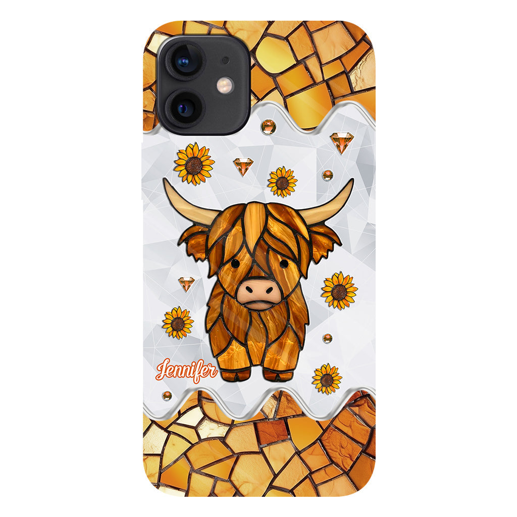 Adorable Highland Cow - Personalized Highland Cow Full Print Phone Case