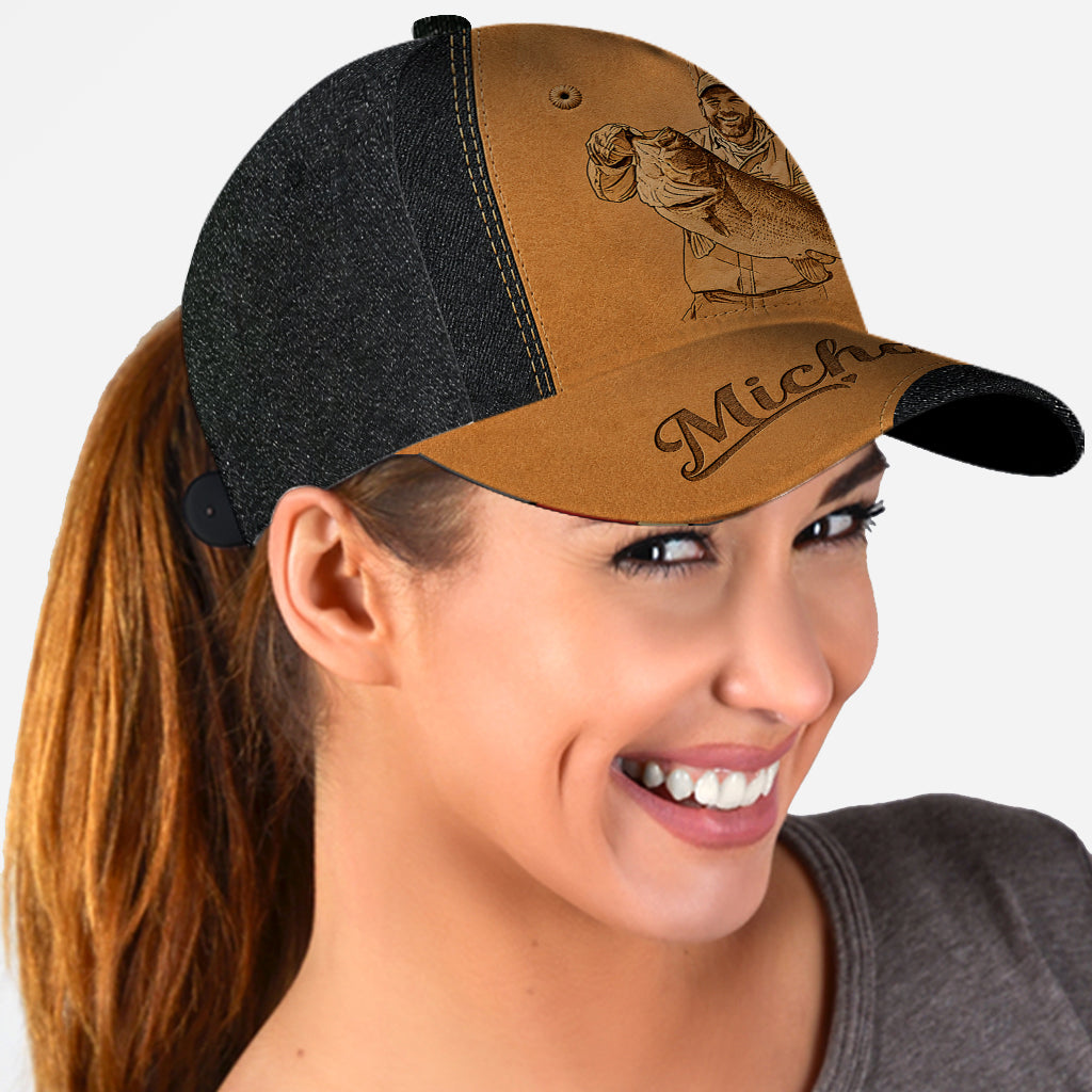 Custom Fishing Hat For Dad/ Husband/ Son... - Personalized Fishing Classic Cap