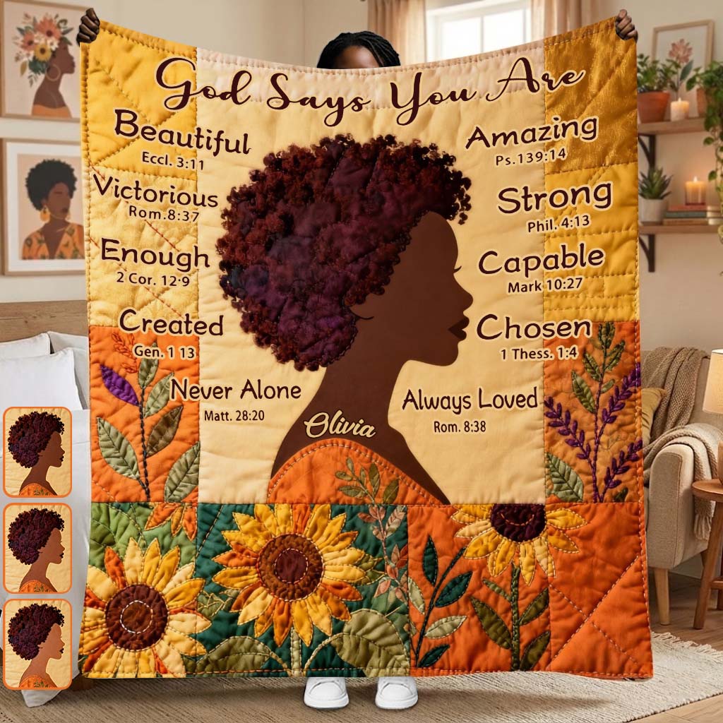 Black Queen - Personalized African American Blanket
