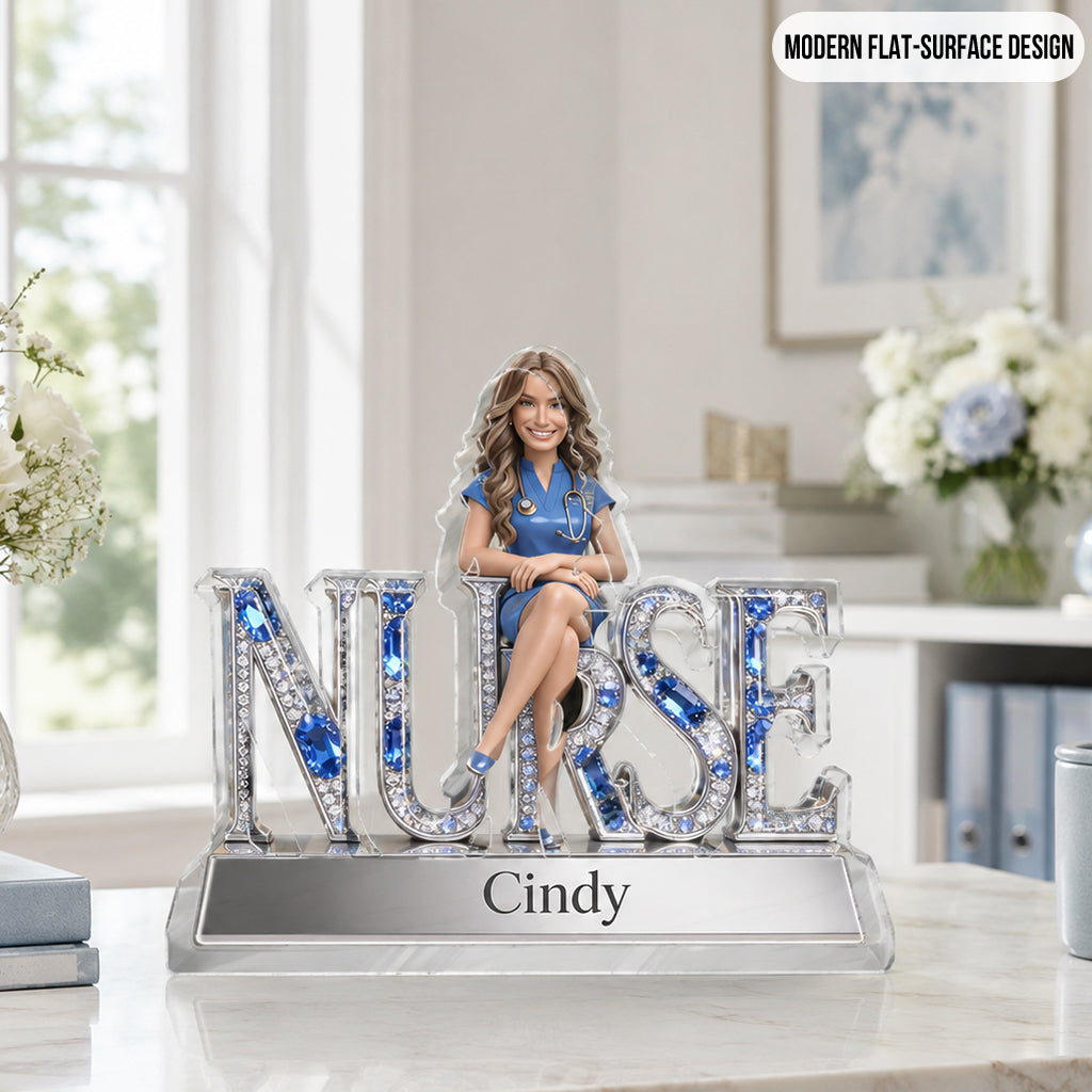 Custom Any Title Gift For Nurse - Personalized Nurse Custom Shaped Acrylic Plaque
