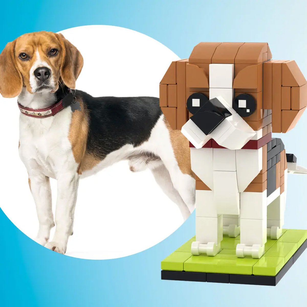 Dog Cat Lovers - Personalized Dog Cat Photos Brick Figures