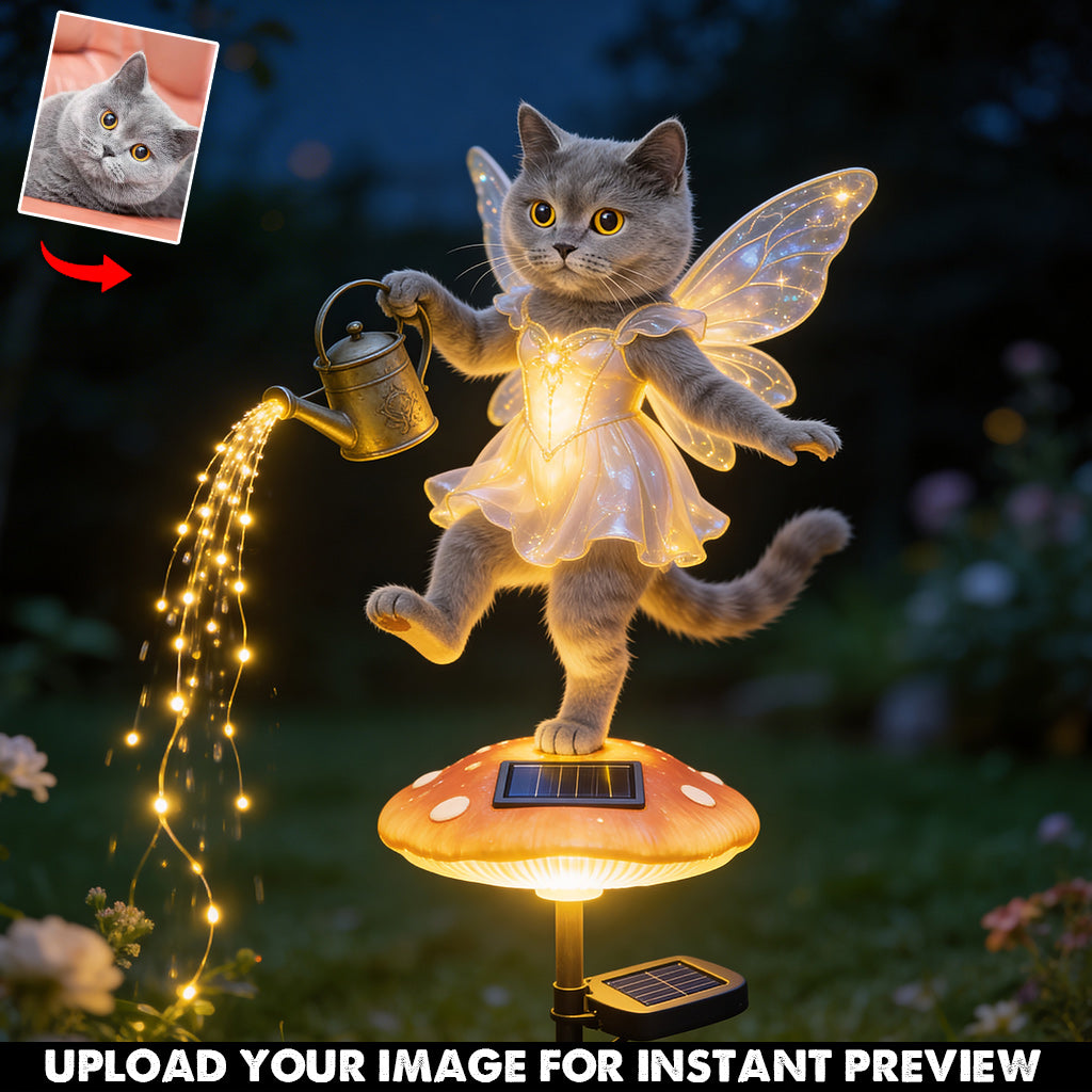 Custom from Any Photo, Garden Lamp - Personalized Dog Garden Solar Light