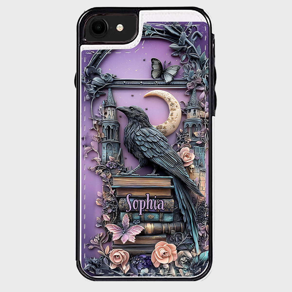 Dark Academia Book Reader - Personalized Book Foldable Wallet Phone Case