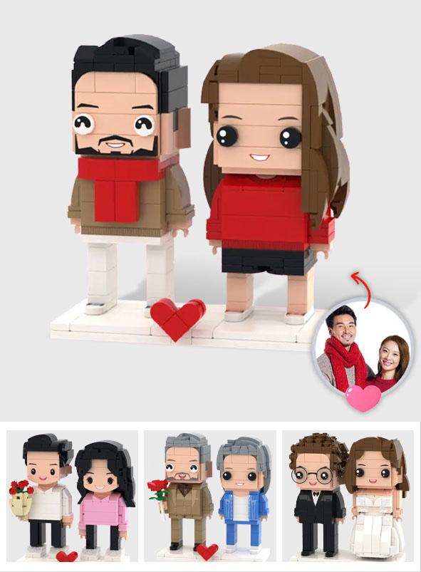 I Love You Forever - gift for husband, wife, boyfriend, girlfriend - Personalized Photos Brick Figures