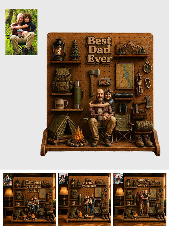 Camping Lovers Gift - Personalized Camping 2 Layered Wood Sign / Wood Plaque