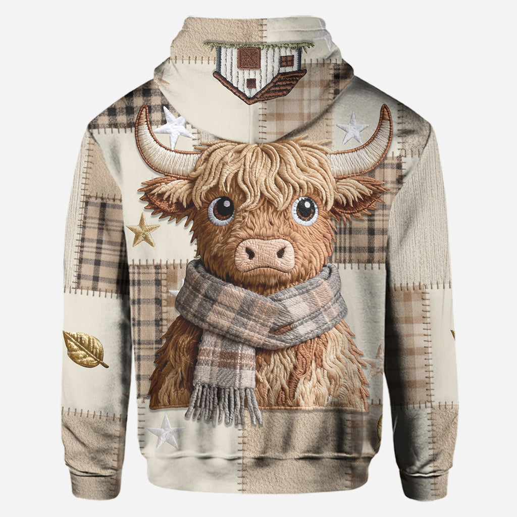 Cute Cow - Personalized Highland Cow Hoodie and Leggings