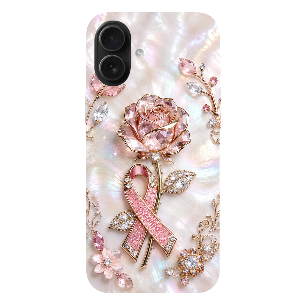Faith Hope Love - Personalized Breast Cancer Awareness Full Print Phone Case & Phone Grip