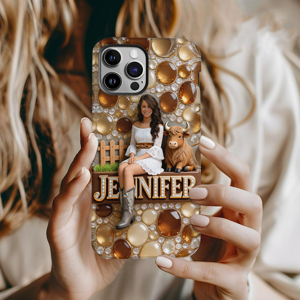 Just A Girl Who Loves Highland Cows - Personalized Highland Cow Full Print Phone Case