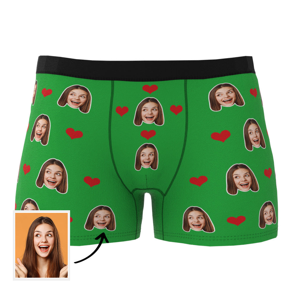 Custom Wife Or Girlfriend Face Boxers - Personalized Couple Men's boxer briefs
