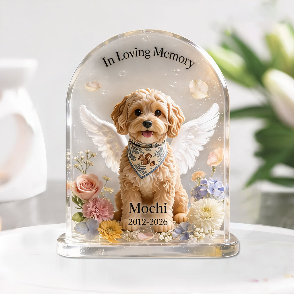 In Loving Memory - Personalized Dog Custom Shaped Acrylic Plaque