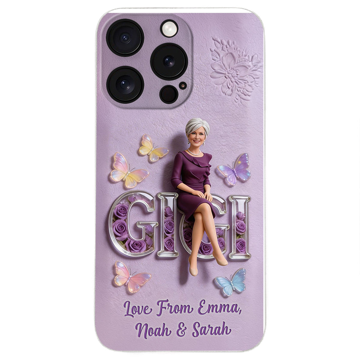 Custom Any Photo - Personalized Mother 3D Embossed Leather Phone Case