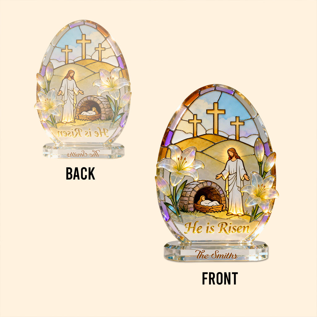 He Is Risen - Personalized Christian Custom Shaped Acrylic Plaque