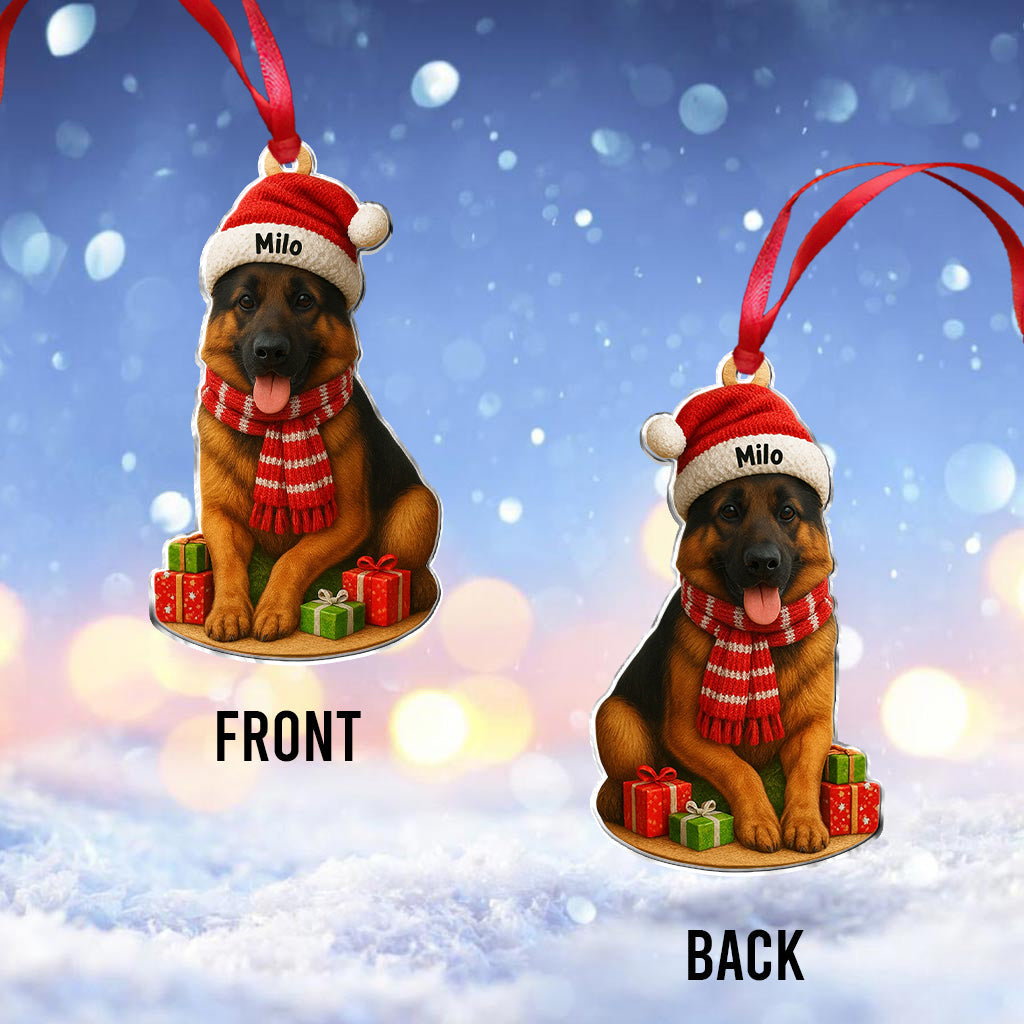 Christmas Dog - Personalized French Bulldog Dog Custom Shaped Ornament
