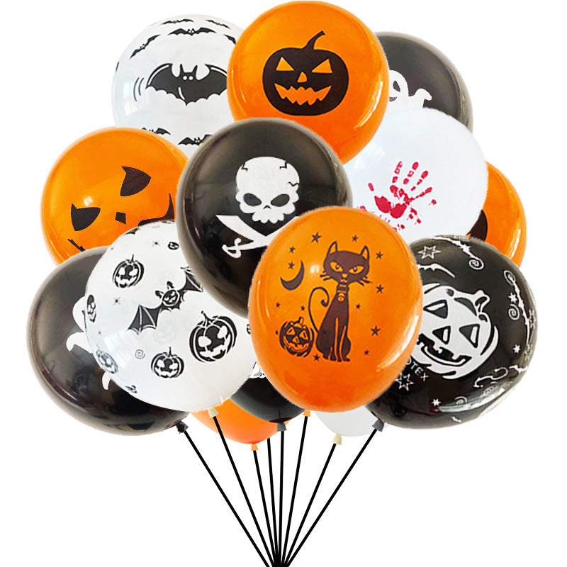 Happy Halloween - 100Pcs Halloween Latex Balloons Set