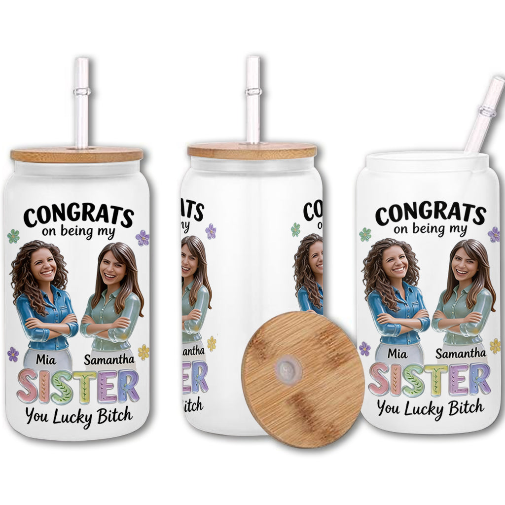 Besties Forever - Personalized Bestie Can Glass