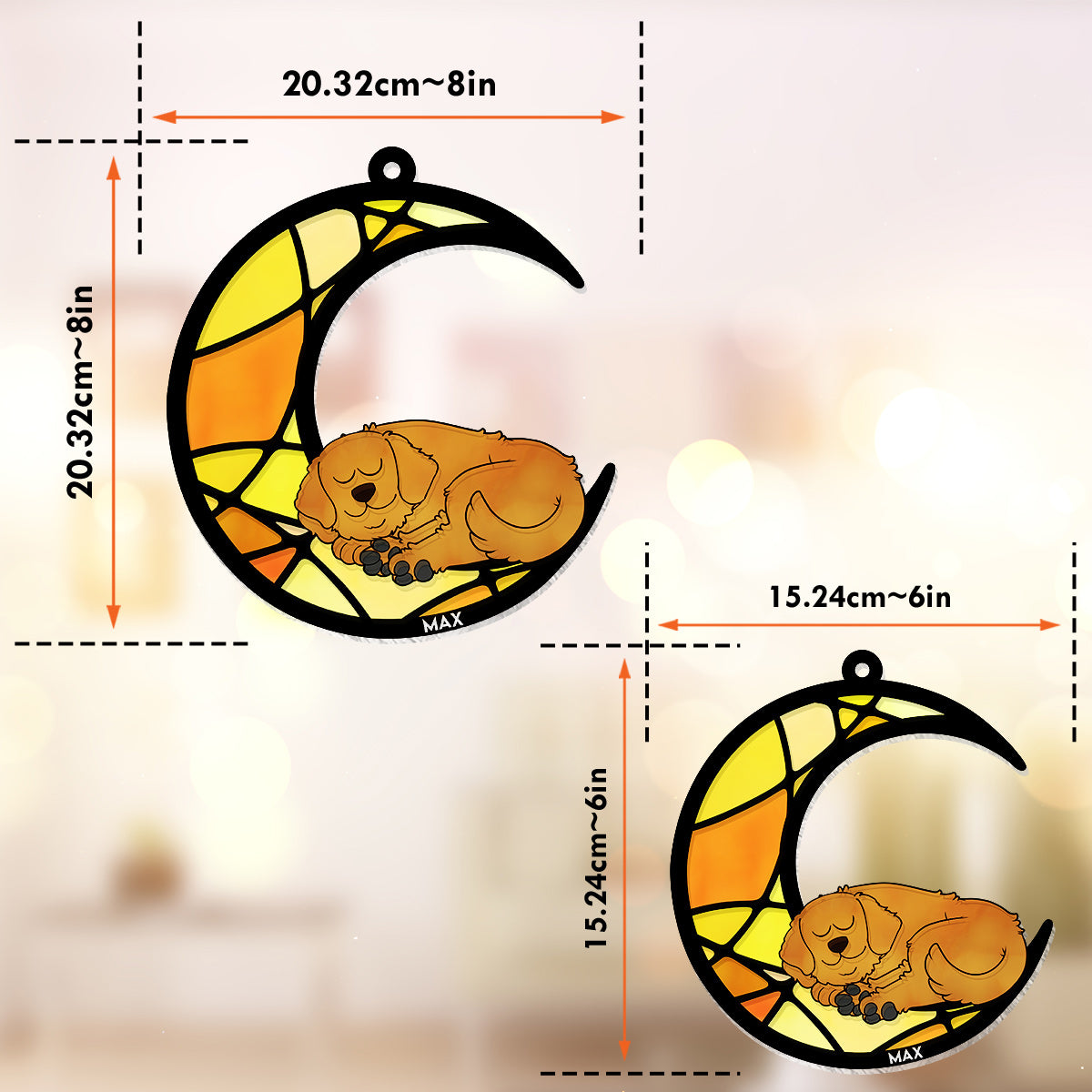I Will Miss You Forever - Personalized Dog Window Hanging Suncatcher Ornament