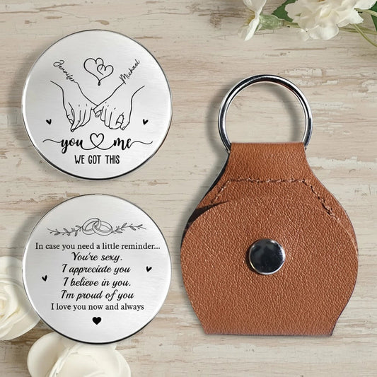 Pocket Hug Keychain with Love Messages – Sentimental Keepsake & Perfect Gift for Couples