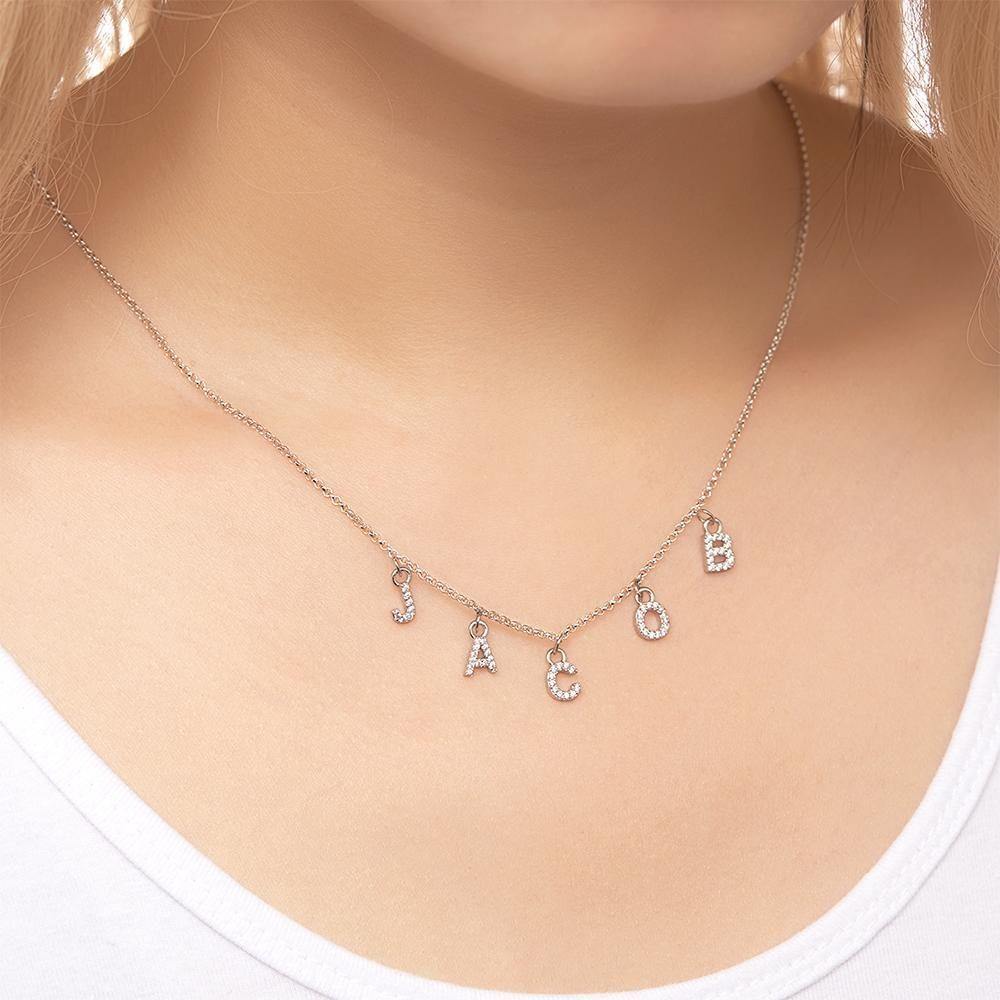 Any Letter - Personalized Diamond Initial Name Necklace