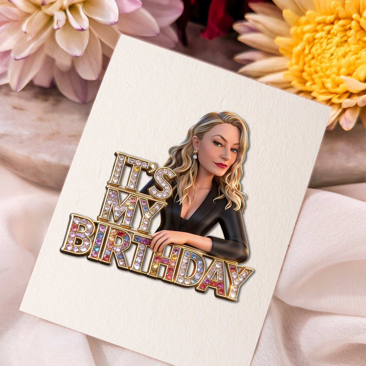 Custom Any Photo - Personalized Birthday Pin