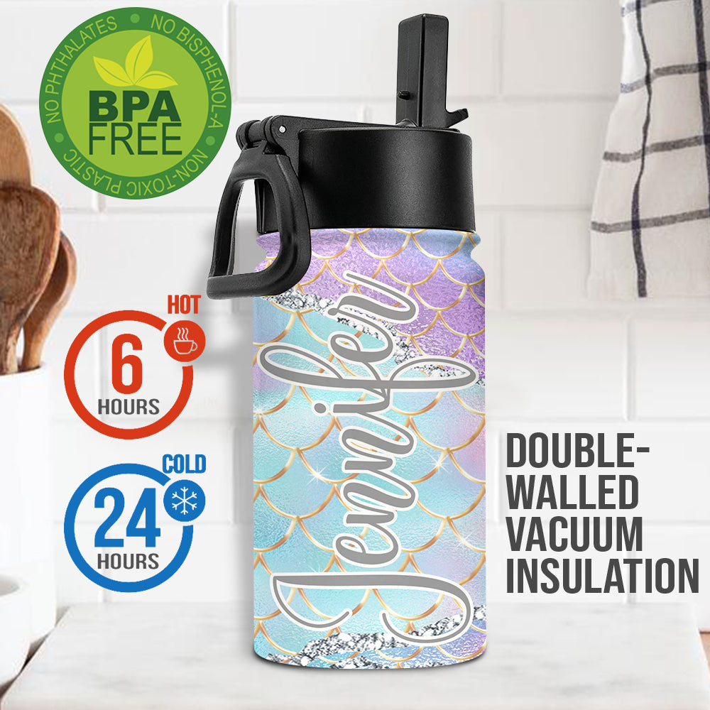 Little Mermaid - Personalized Family Kids Water Bottle