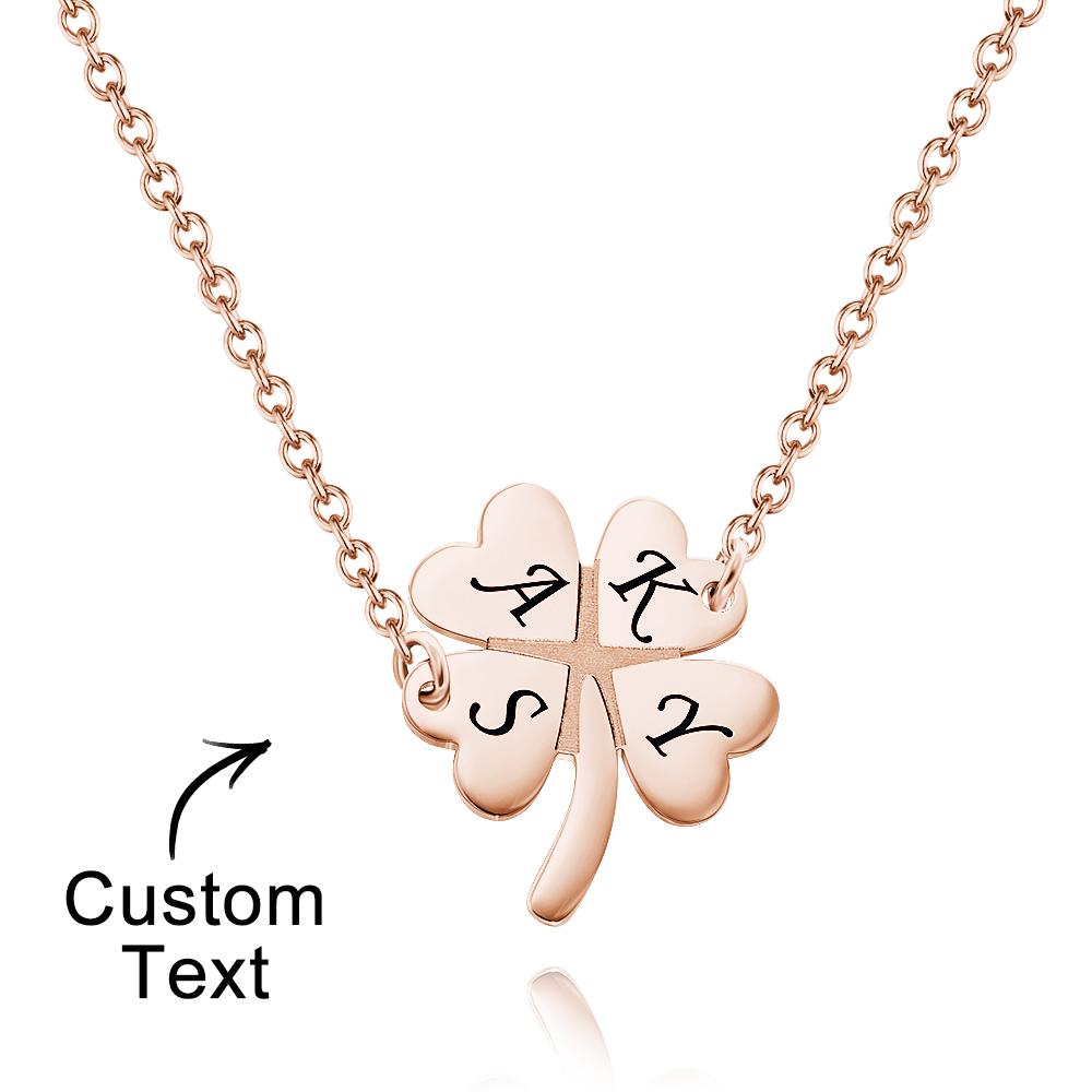 Lucky Clover - Personalized Loving Lucky Leaf Necklace