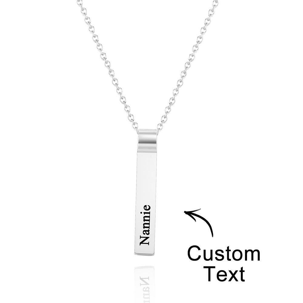 Any Name - Personalized Family Engraved Vertical 1-5 Names Necklace