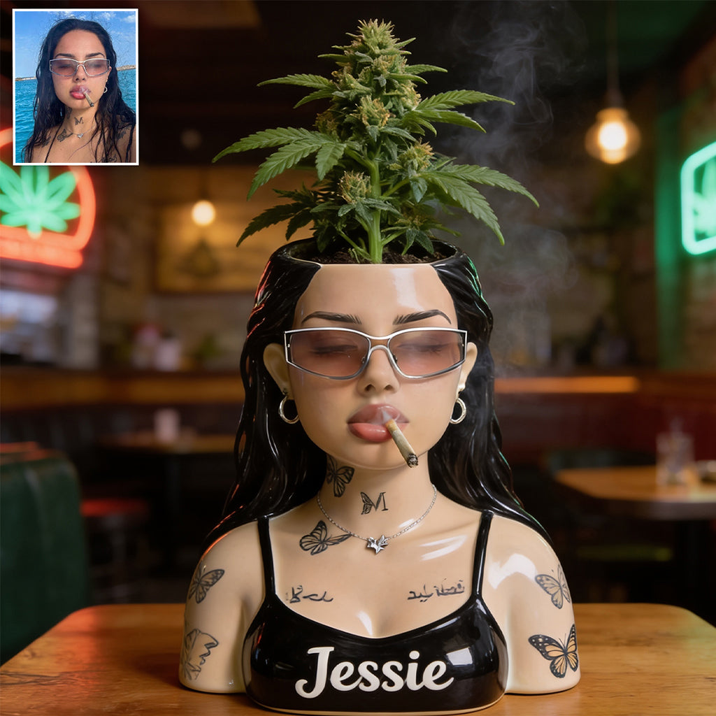 Green Paradise - Personalized Weed Acrylic Pot