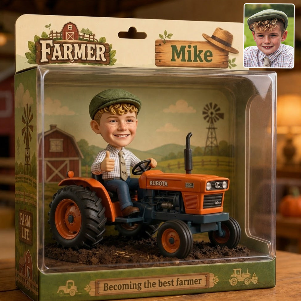 Funny Farmer Gift, Tractor Lovers Gift - Personalized Farmer Acrylic Display Box