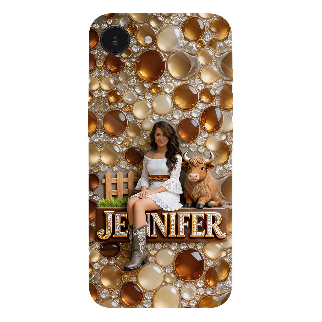 Just A Girl Who Loves Highland Cows - Personalized Highland Cow Full Print Phone Case