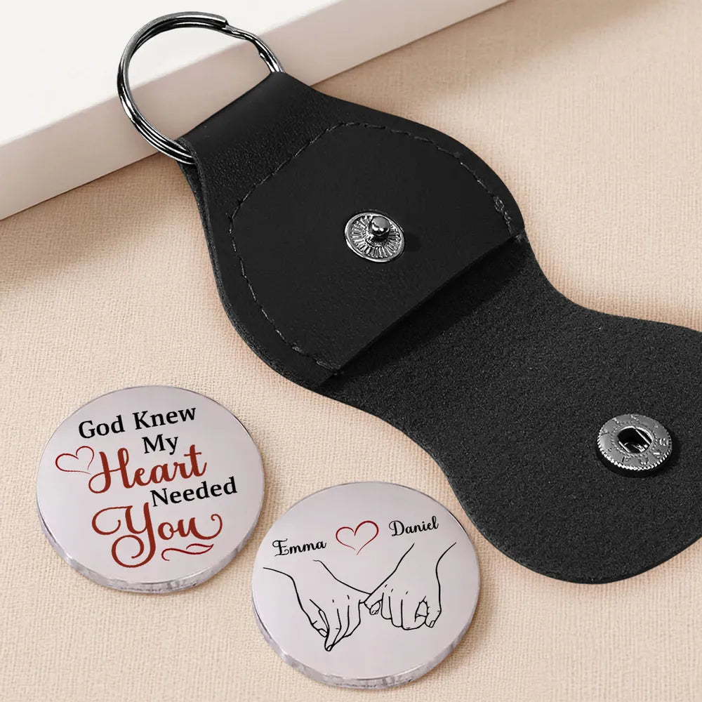 Only God Knew Pocket Hug - Minimal Holding Hands Token Keychain, Sweet Everyday Reminder, Creative Gift