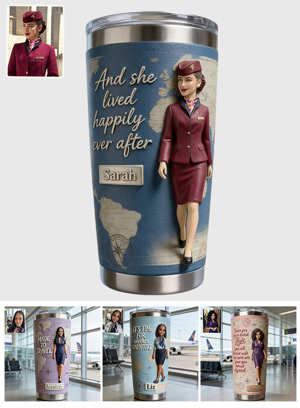 Crew Life Personalized Flight Attendant - Personalized Fly attendant Tumbler