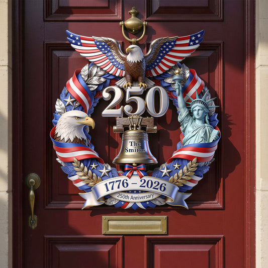 250 Years Of America - Personalized Patriot Custom Shaped Wood Sign
