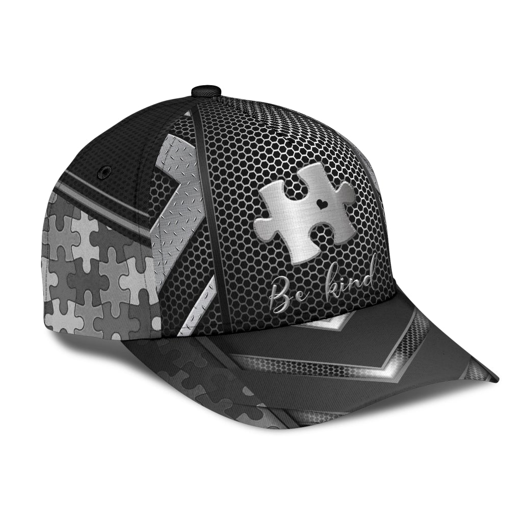 Autism Metal Pattern - Autism Awareness Classic Cap 0921