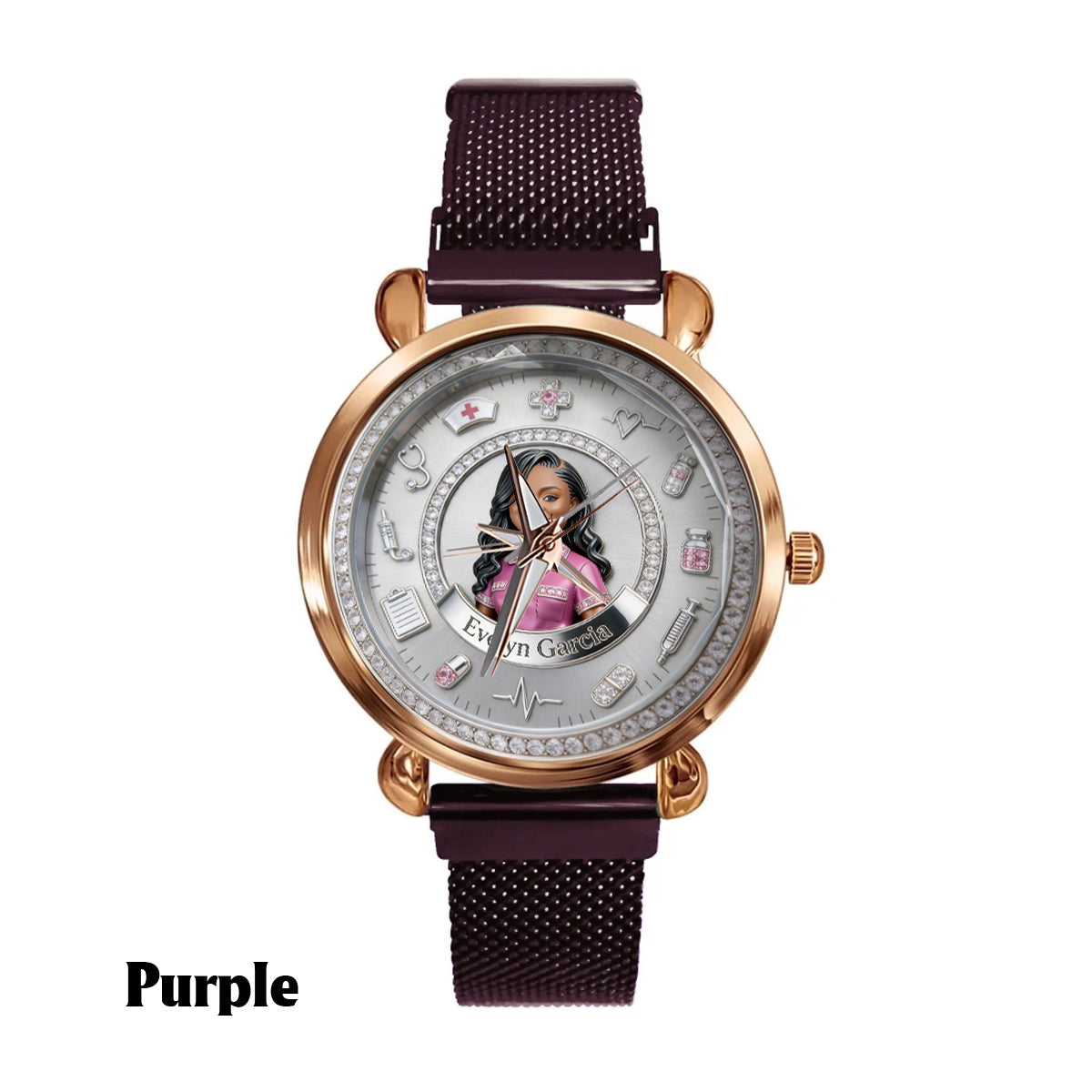 Custom Any Photo - Personalized Nurse Women Hand Watch