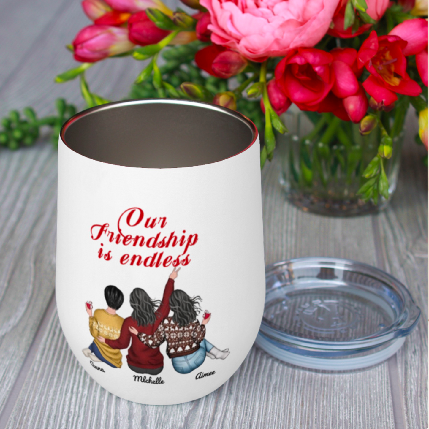 Besties Forever - Our Friendship Is Endless - Jewelry, Ornament, Beauty Tools, Cup - Christmas Gift